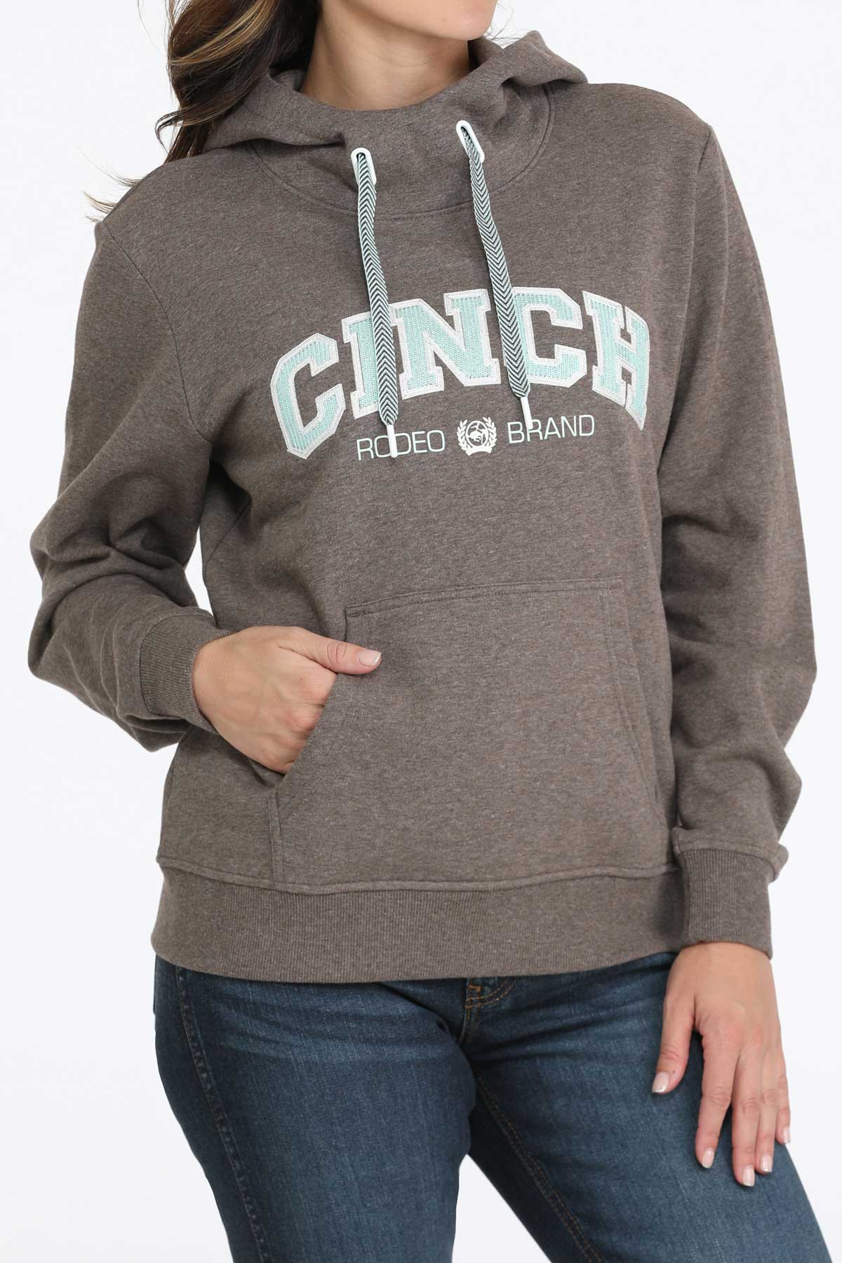 Cinch Ladies Hoodie, Brown - MAK7914002
