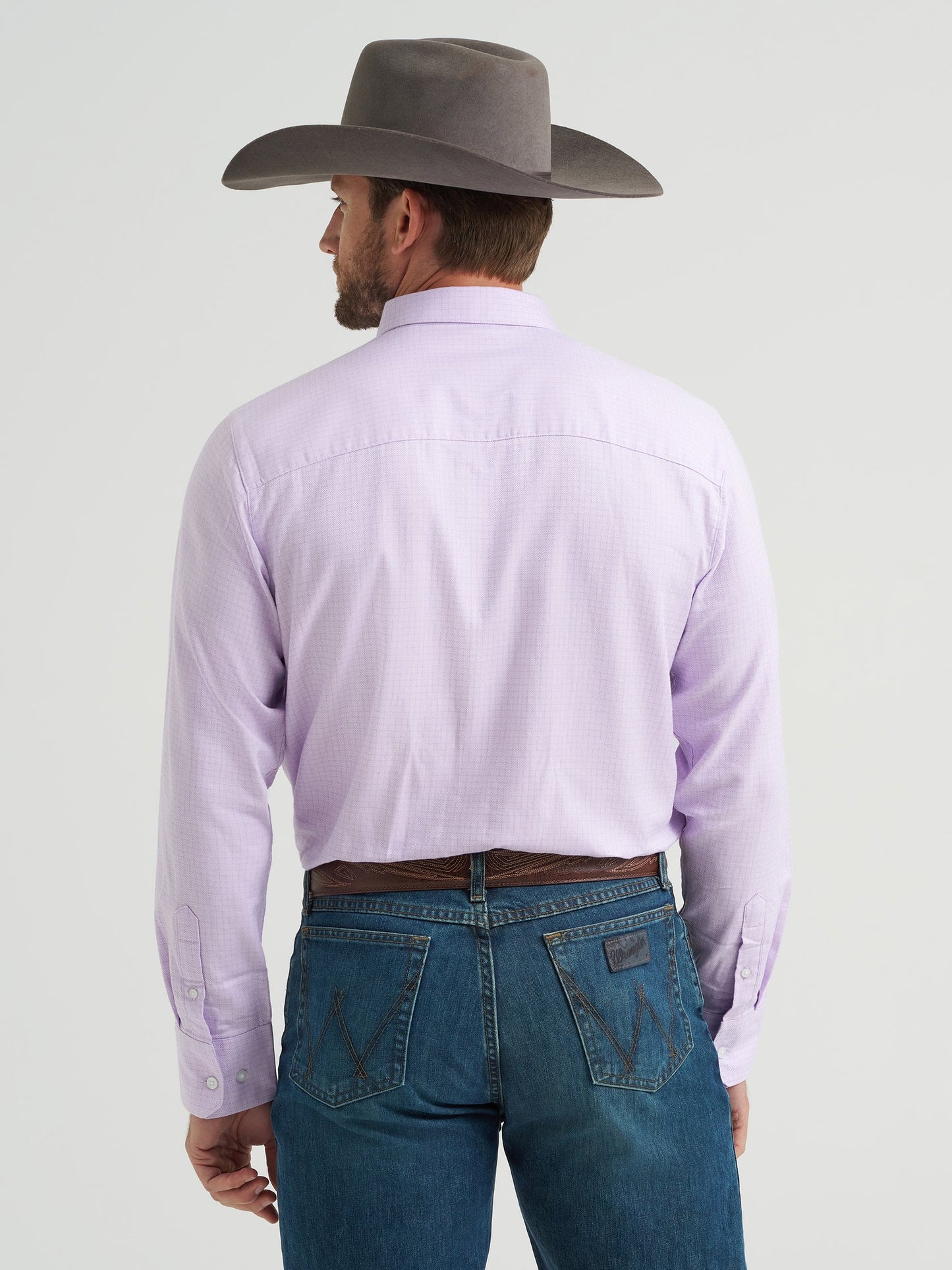 Wrangler Men’s CODY JOHNSON ONE POCKET BUTTON DOWN SHIRT -   Lilac | 112368039