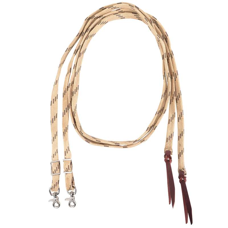 Cashel Braided Split Rein 3/4” Waxed, w/ Buckle Ends Black or Tan SA-NSR