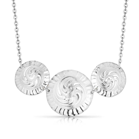 Montana Silversmiths Necklace - Chipped Edge Concho NC5813SV