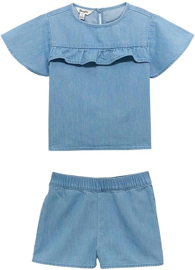 Wrangler Baby Girl Shorts & Top Set 112375216