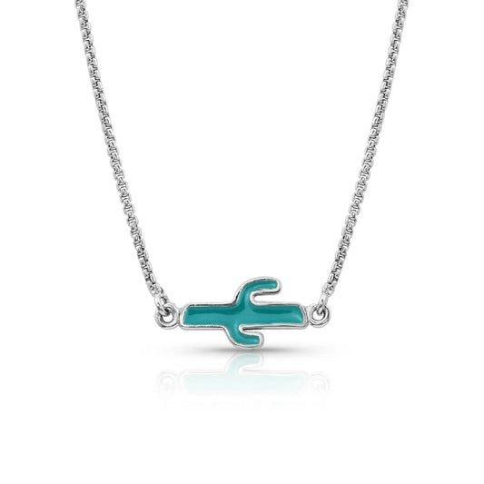 Montana Silversmiths Necklace - Mini Reversible Cactus NC4371