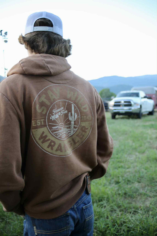 Wrangler Men's Brown Hoodie 112365701