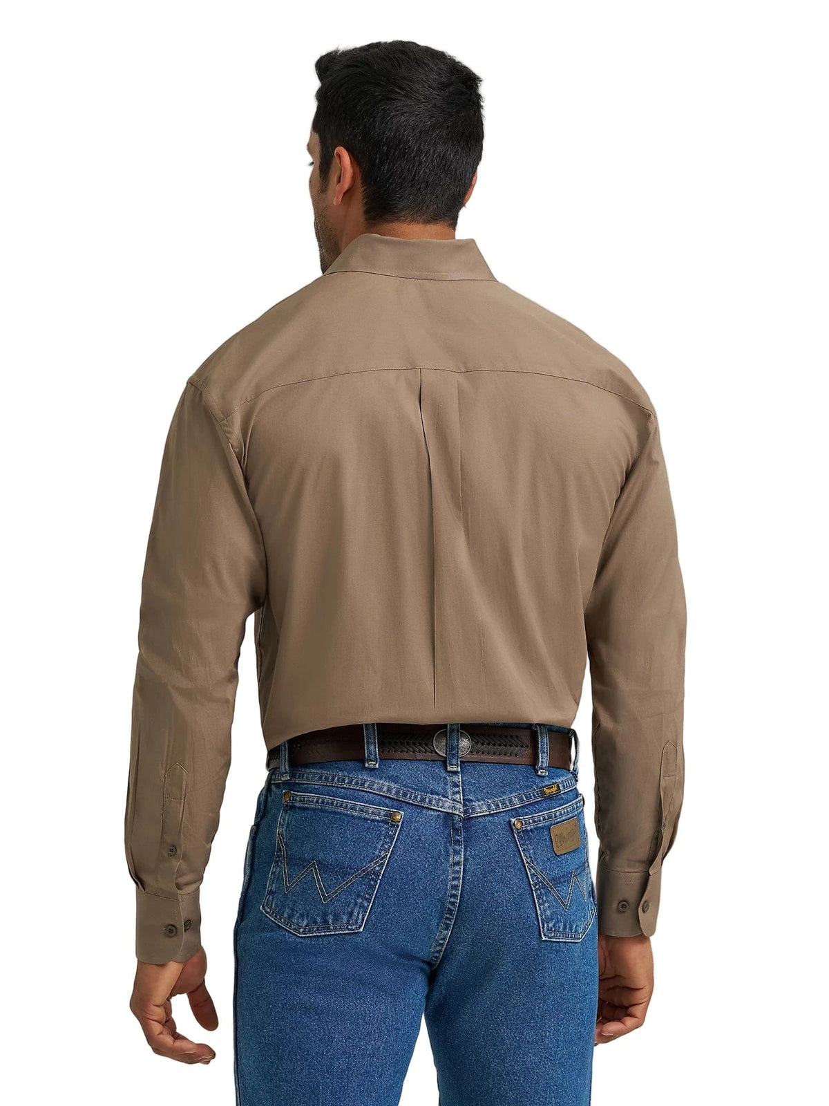 Wrangler Men’s George Straight, Button Down, Walnut, 112368207