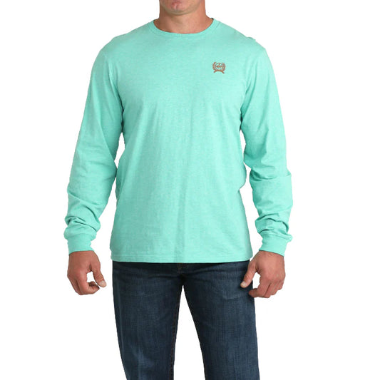 Cinch Men’s Long Sleeve T-shirt Turquoise MTK1721019