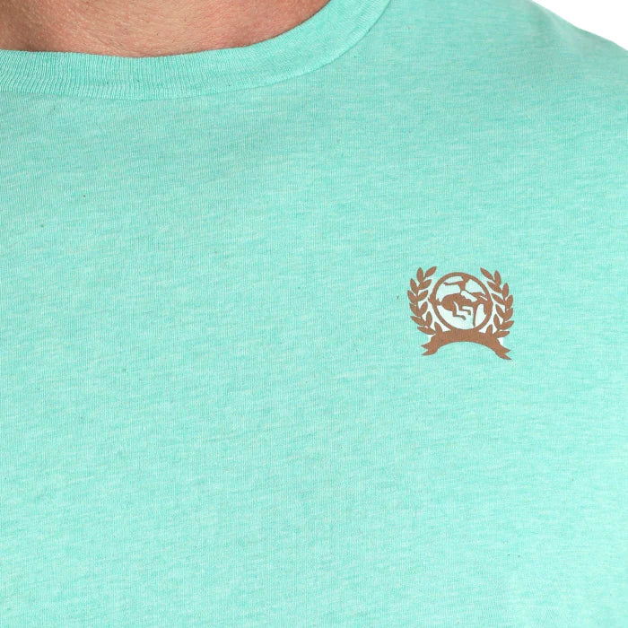 Cinch Men’s Long Sleeve T-shirt Turquoise MTK1721019
