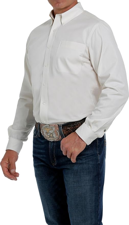 Cinch Men’s Modern Fit, Cream, Button Down Shirt - MTW1347020