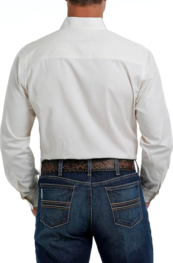 Cinch Men’s Modern Fit, Cream, Button Down Shirt - MTW1347020