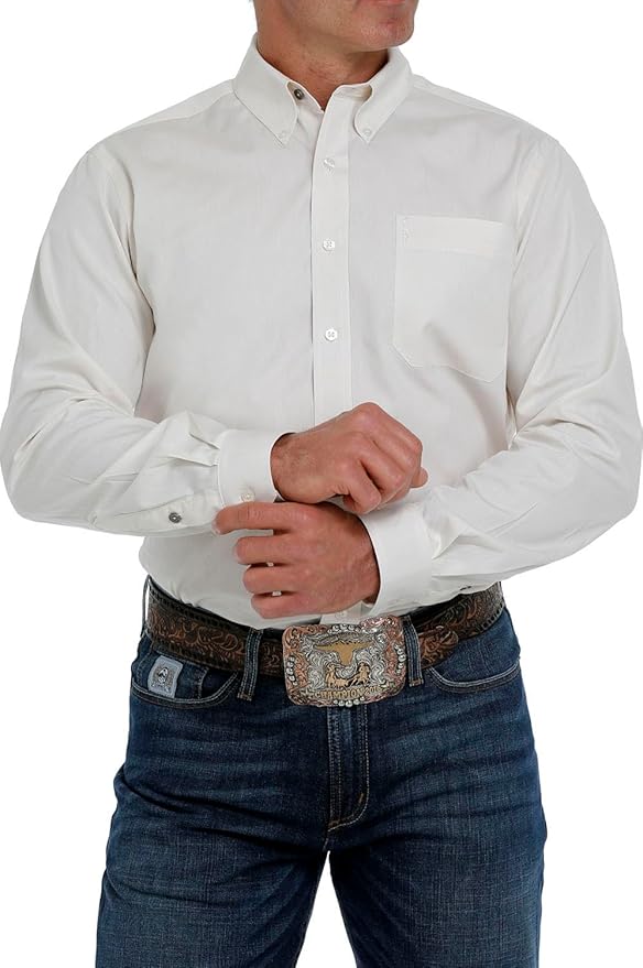 Cinch Men’s Modern Fit, Cream, Button Down Shirt - MTW1347020