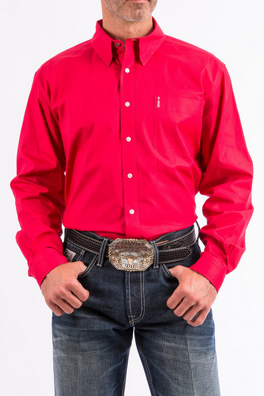 Cinch Men’s Modern Fit, Hot Pink, Button Down Shirt - MTW1343012