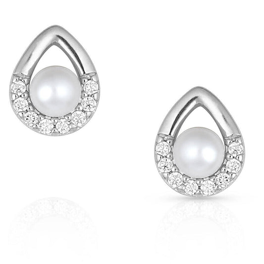 Montana Silversmiths Earrings - Cradled Sparkling Studs ER4893
