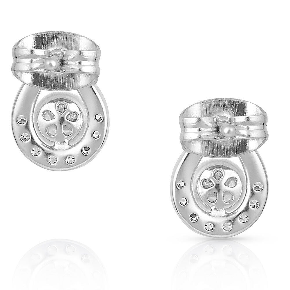 Montana Silversmiths Earrings - Cradled Sparkling Studs ER4893