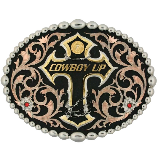 Montana Attitude Buckles - Tricolor Cowboy Cross 60990