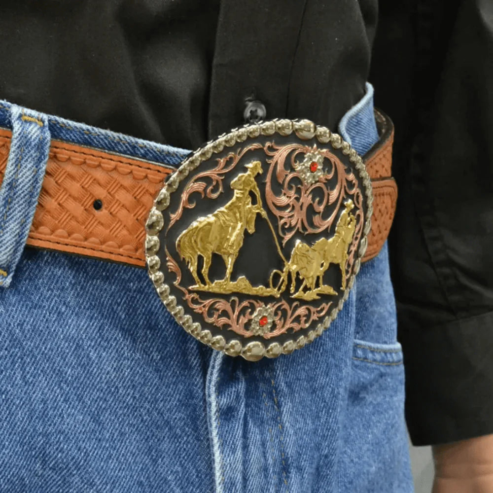 Montana Attitude Buckles - Tricolor Team Roper 60969