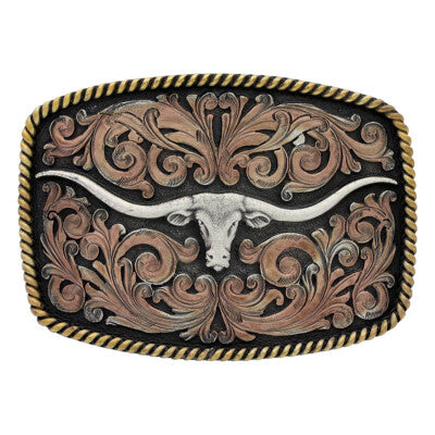 Montana Attitude Buckles - Tricolor Longhorn A711