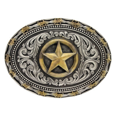 Montana Attitude Buckles - Barbwire Texas Star A530