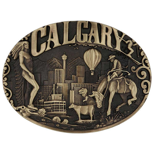 Montana Attitude Buckles - Alberta Calgary Brass 61264C