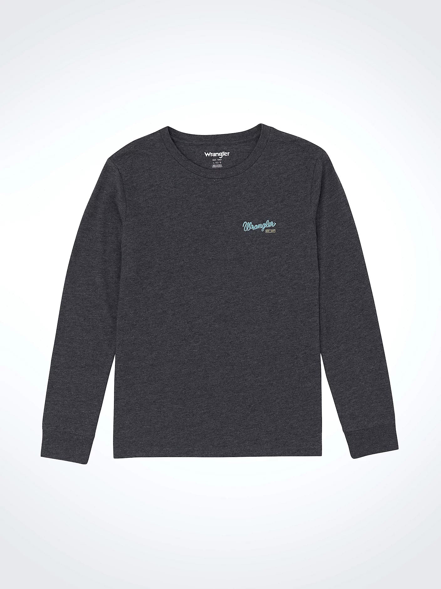 Wrangler Toddlers - Boy's Dark Grey Long Live Cowboys Graphic Long Sleeve Tee Shirt 112365732