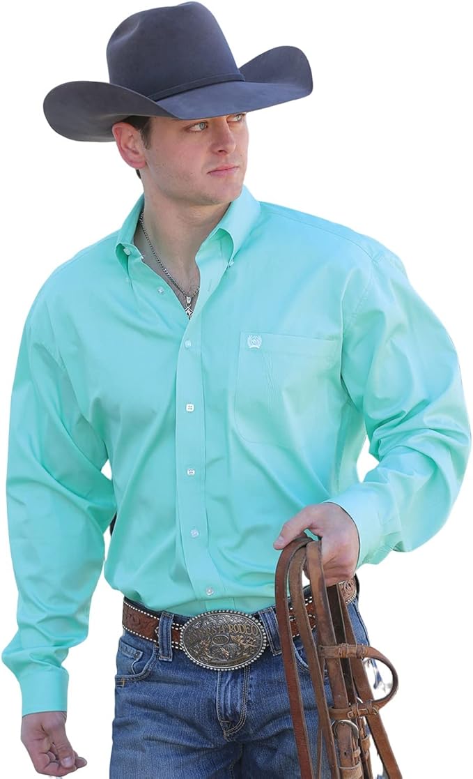 Cinch Men’s Western Shirt - Button Front,  Mint Green MTW1104237