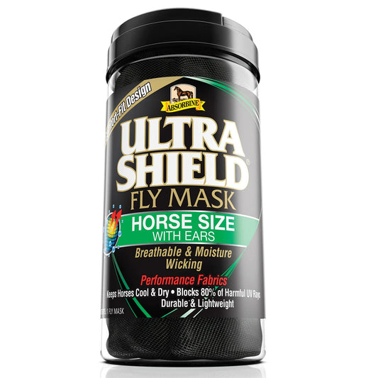 Absorbine Ultra Shield Fly Mask Horse W/ Ears Performance