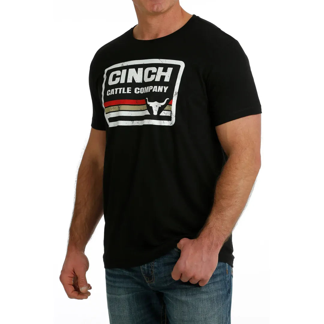 Cinch Men’s T-Shirt, Black, Cattle Company MTT1690609