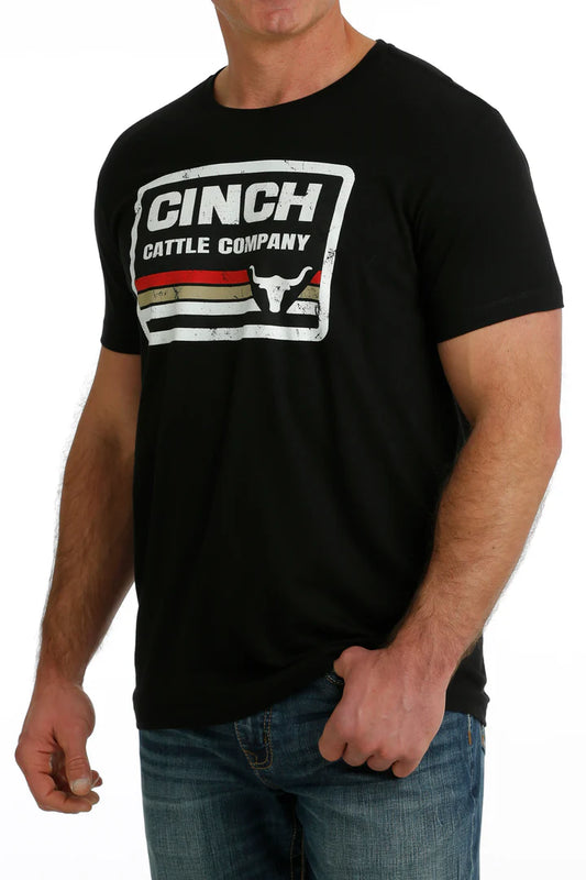 Cinch Men’s T-Shirt, Black, Cattle Company MTT1690609
