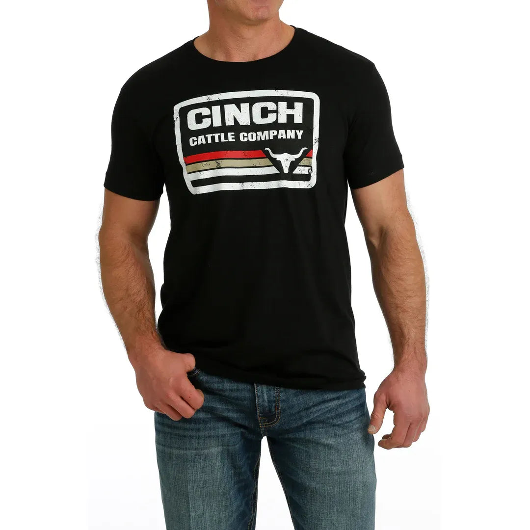 Cinch Men’s T-Shirt, Black, Cattle Company MTT1690609