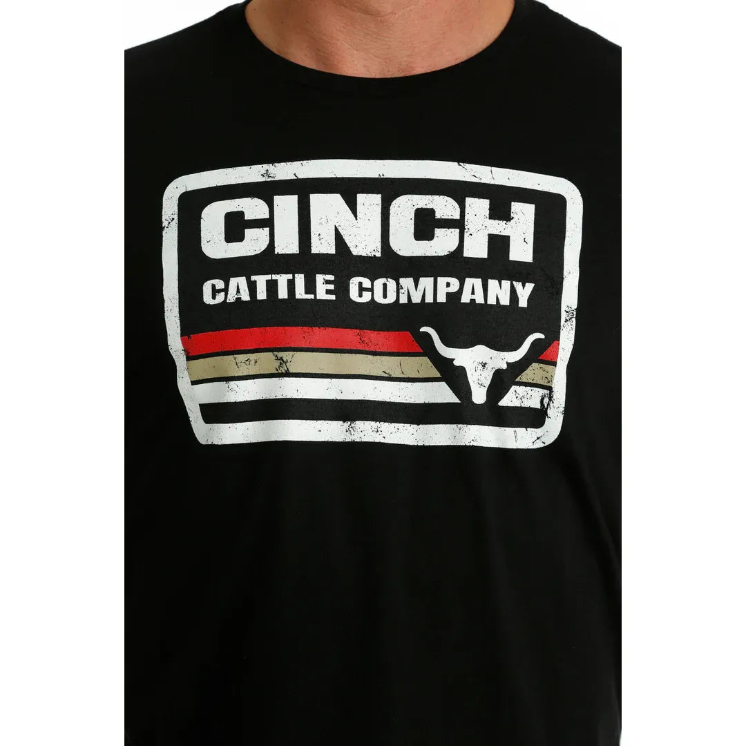 Cinch Men’s T-Shirt, Black, Cattle Company MTT1690609