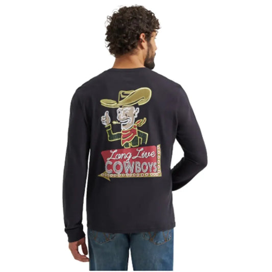 Wrangler Men's Graphic Black Long Sleeve T-Shirt 112368560