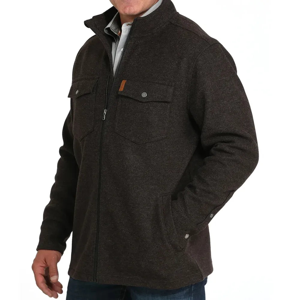 Cinch Men’s Knit Shirt Jacket Brown- MWJ1907004