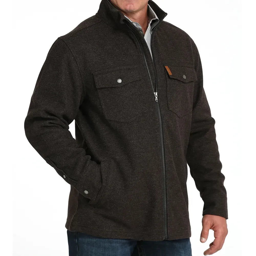 Cinch Men’s Knit Shirt Jacket Brown- MWJ1907004