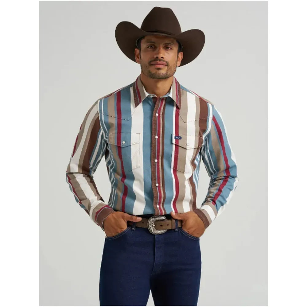 Wrangler Men’s BRUSHPOPPER WESTERN SNAP WORKSHIRT - 112375204