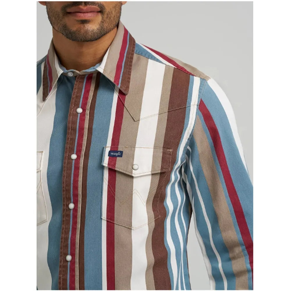 Wrangler Men’s BRUSHPOPPER WESTERN SNAP WORKSHIRT - 112375204