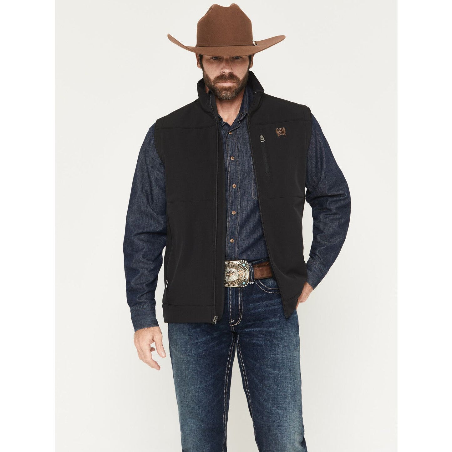 Cinch Men’s Vest, Bonded, Black MWV154110