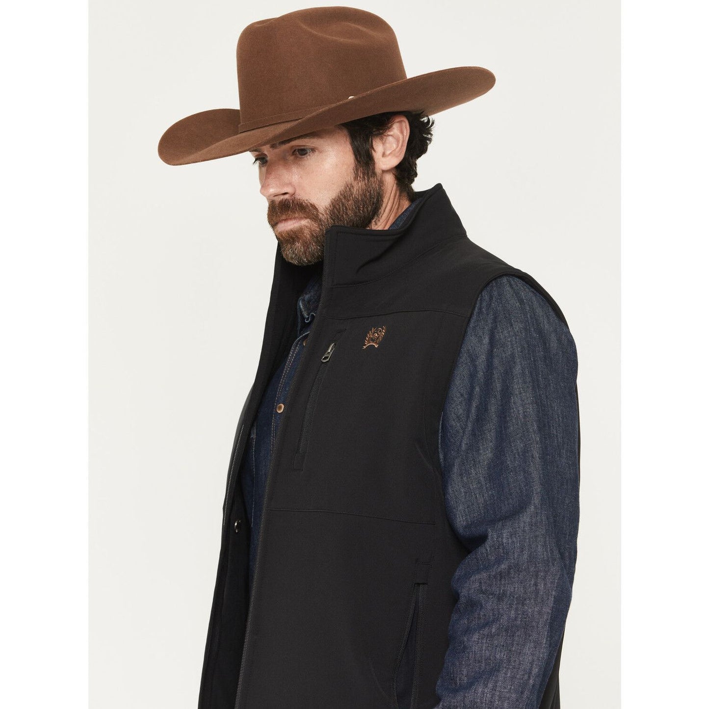 Cinch Men’s Vest, Bonded, Black MWV154110