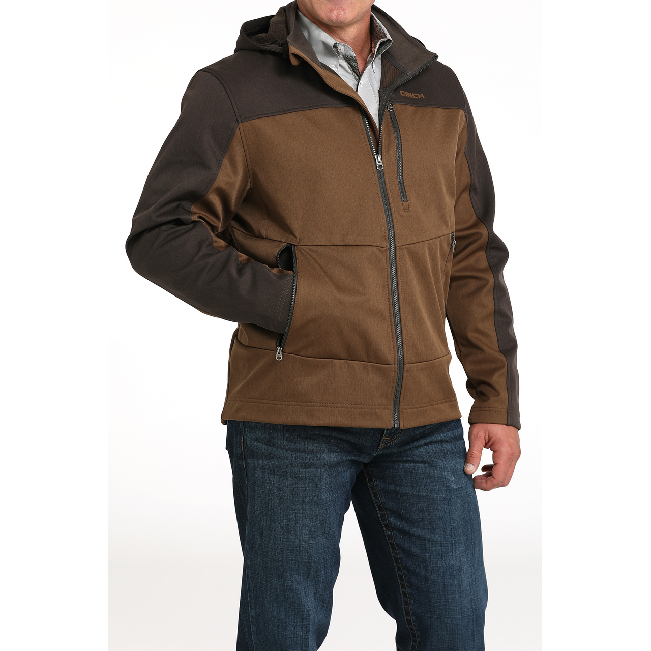 Cinch Men’s Bonded Hoodie, Brown MWJ1593005