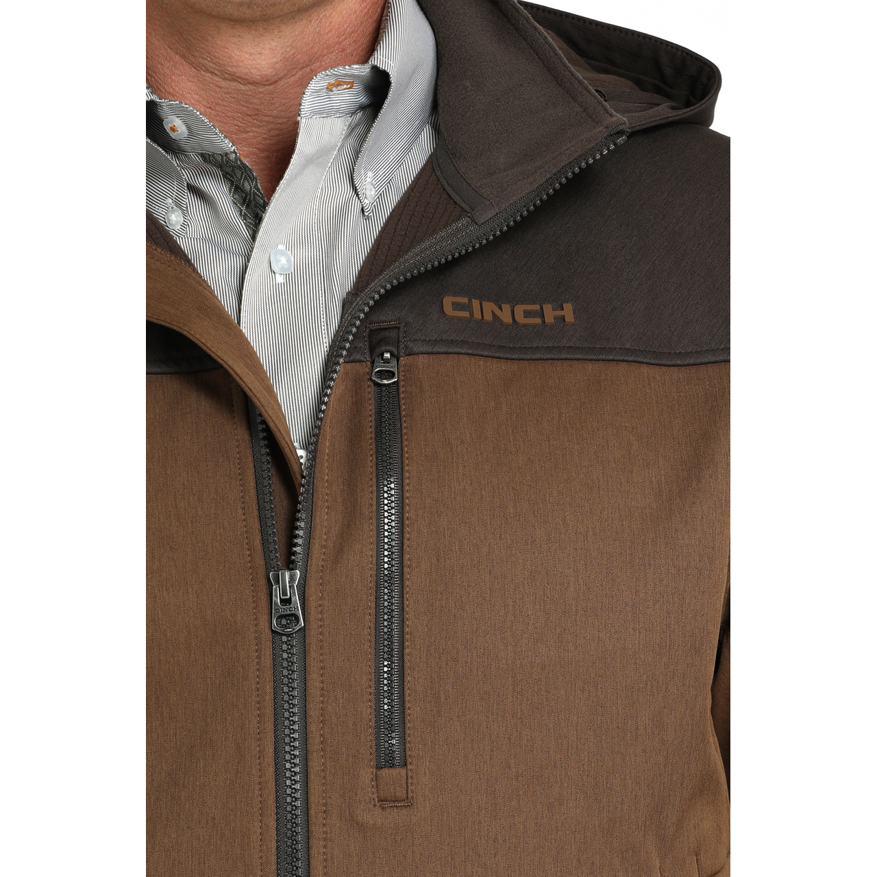 Cinch Men’s Bonded Hoodie, Brown MWJ1593005