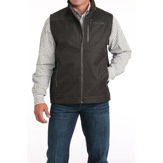 Cinch Men’s Vest - BROWN SOFTSHELL MWV1515025