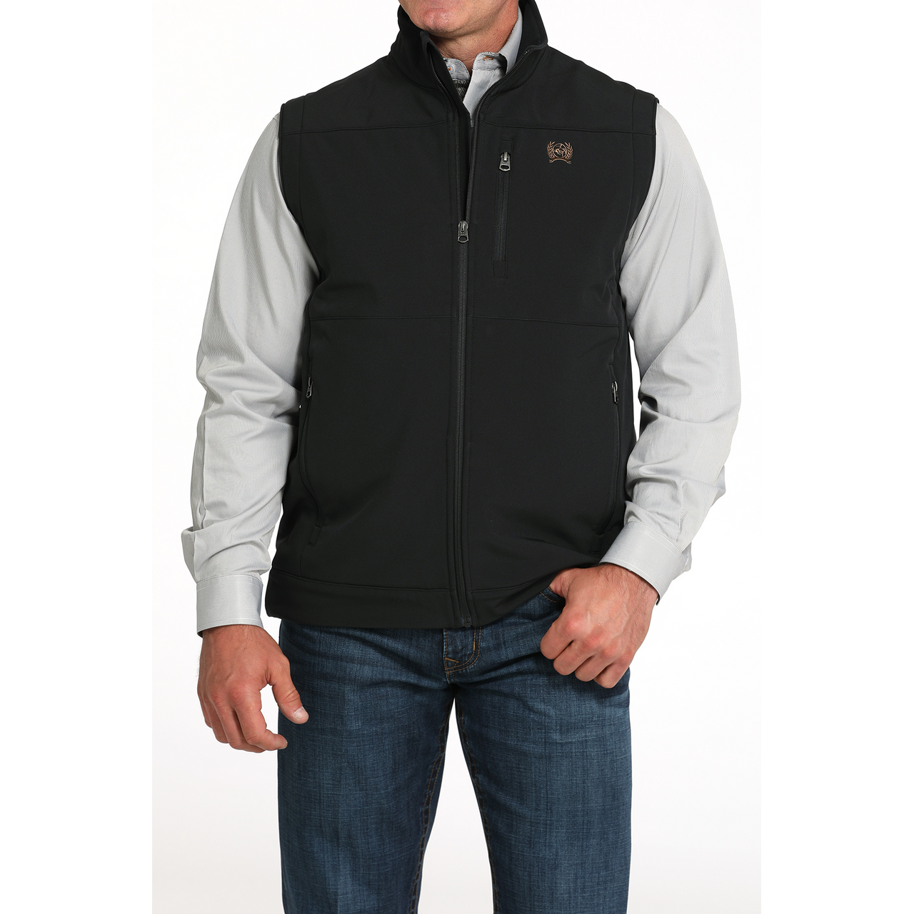 Cinch Men’s Vest, Bonded, Black MWV1541010