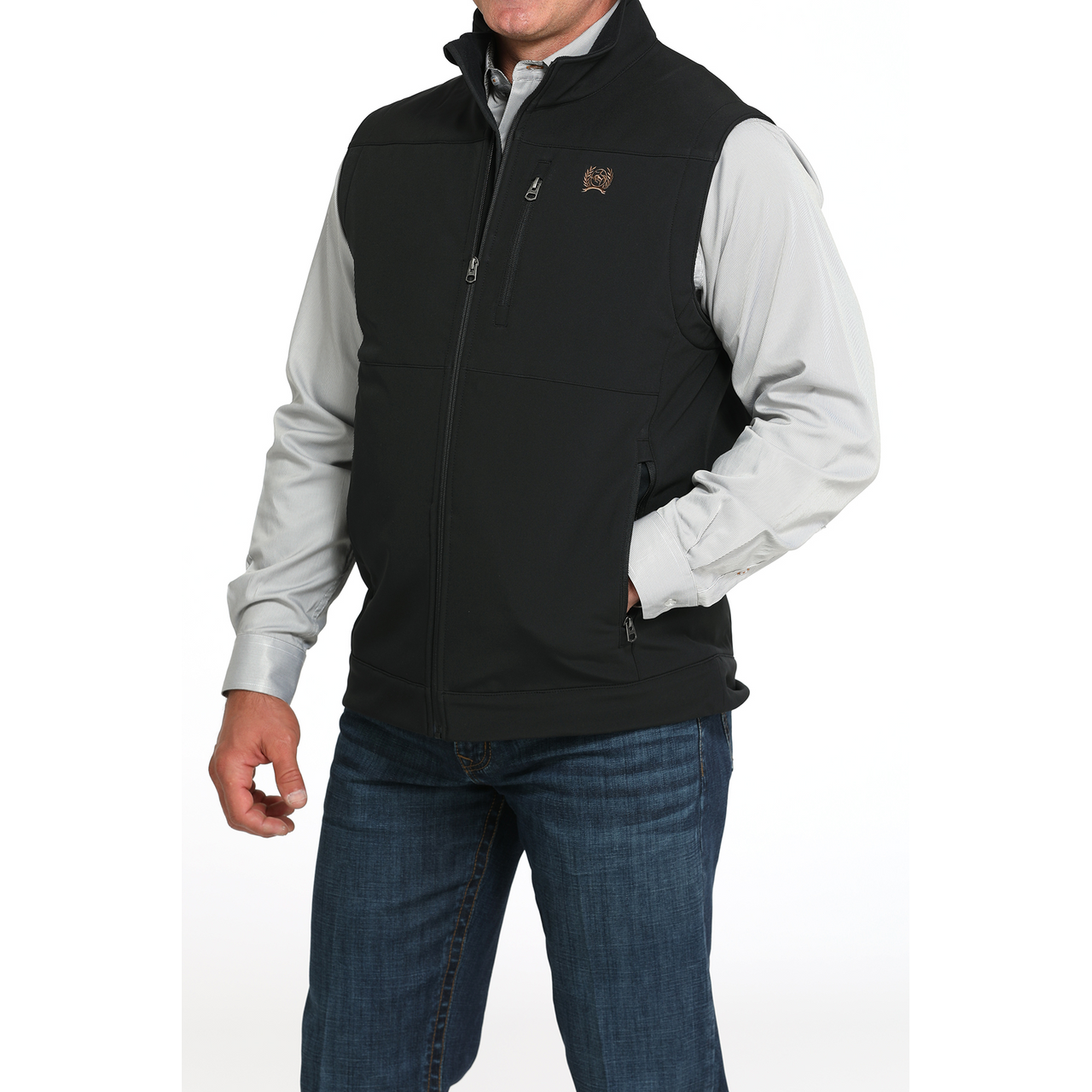 Cinch Men’s Vest, Bonded, Black MWV1541010