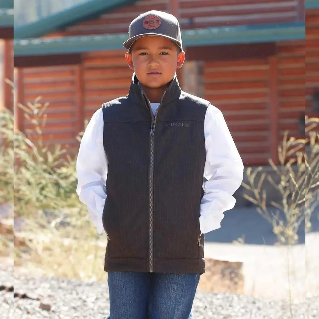 Cinch Boy’s Vest- BROWN MWV5160003