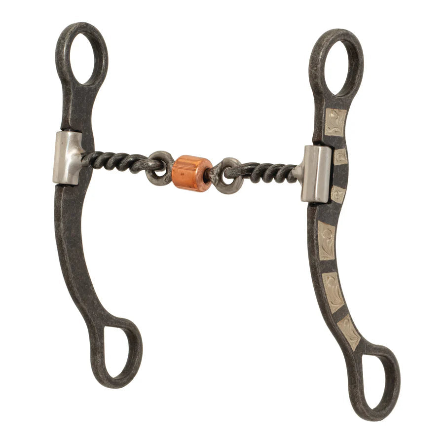 Weaver Shanked Bit, Twisted Wire mouth, with Dog Bone, 7” Cheeks, 25-1856