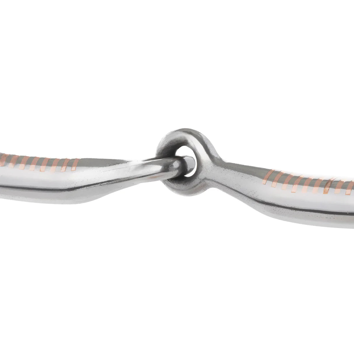 Weaver Dee Snaffle Bit, Offset 5” Copper Inlay Bit 25-2520