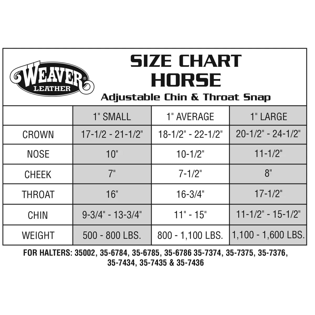 WEAVER PATTERNED ADJUSTABLE HALTER, Average 35-6785