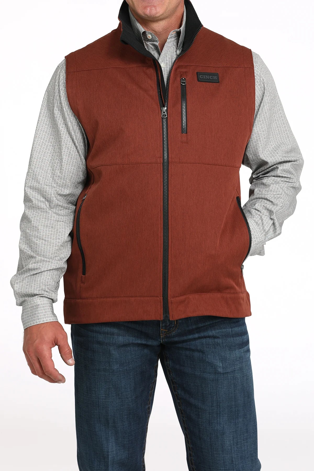 Cinch Men’s Vest - Rust BROWN SOFTSHELL MWV1515028