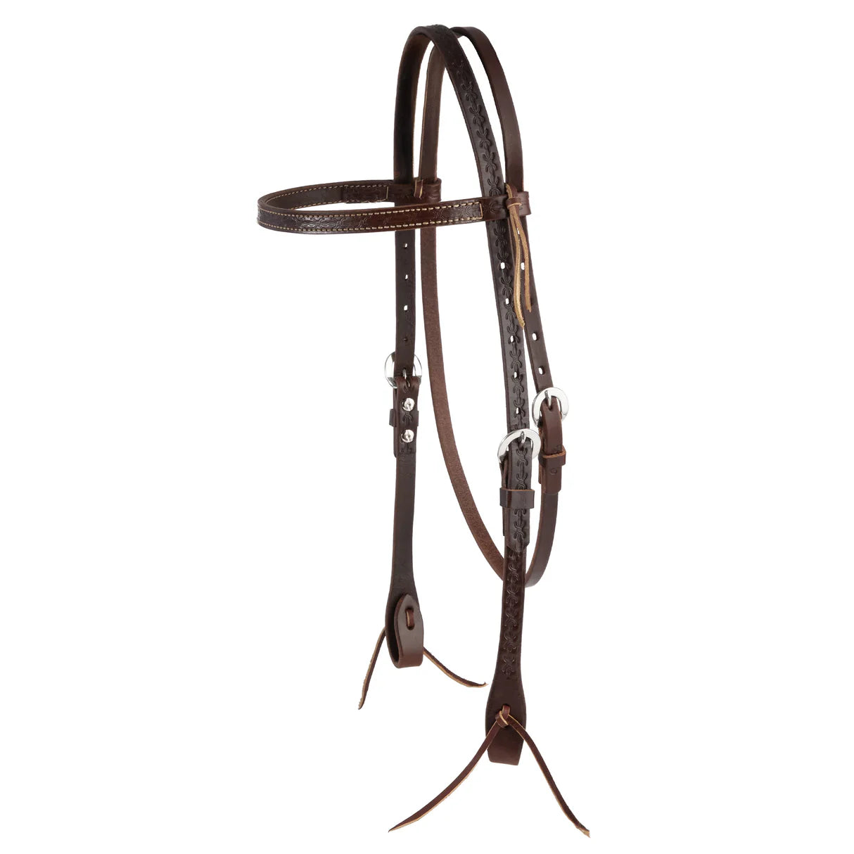 Weaver Leather Barbed Wire Dark Leather Headstall 10-0367