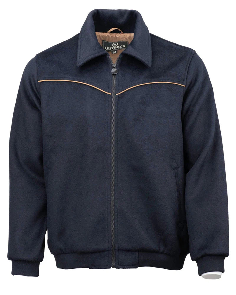 Outback Trading Men’s Varsity Jacket, Navy 29929