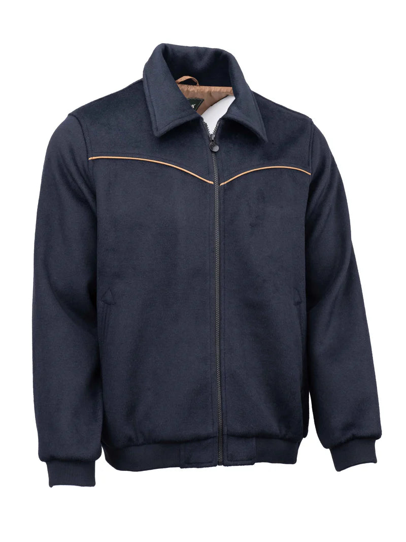 Outback Trading Men’s Varsity Jacket, Navy 29929