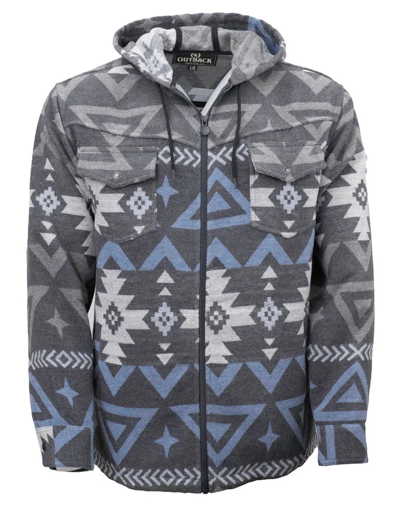 Outback MEN’S Brown Plaid Hoodie 29915