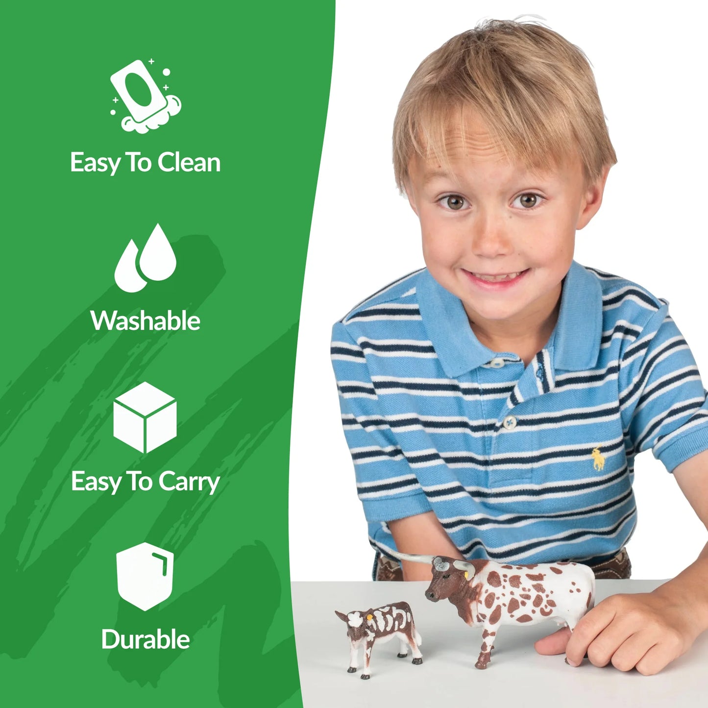 Big Country Farms - Longhorn Cow & Calf Toy 405